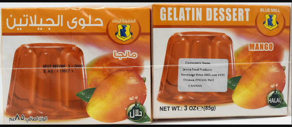 BLUE MILL JELLO MANGO 12X85G