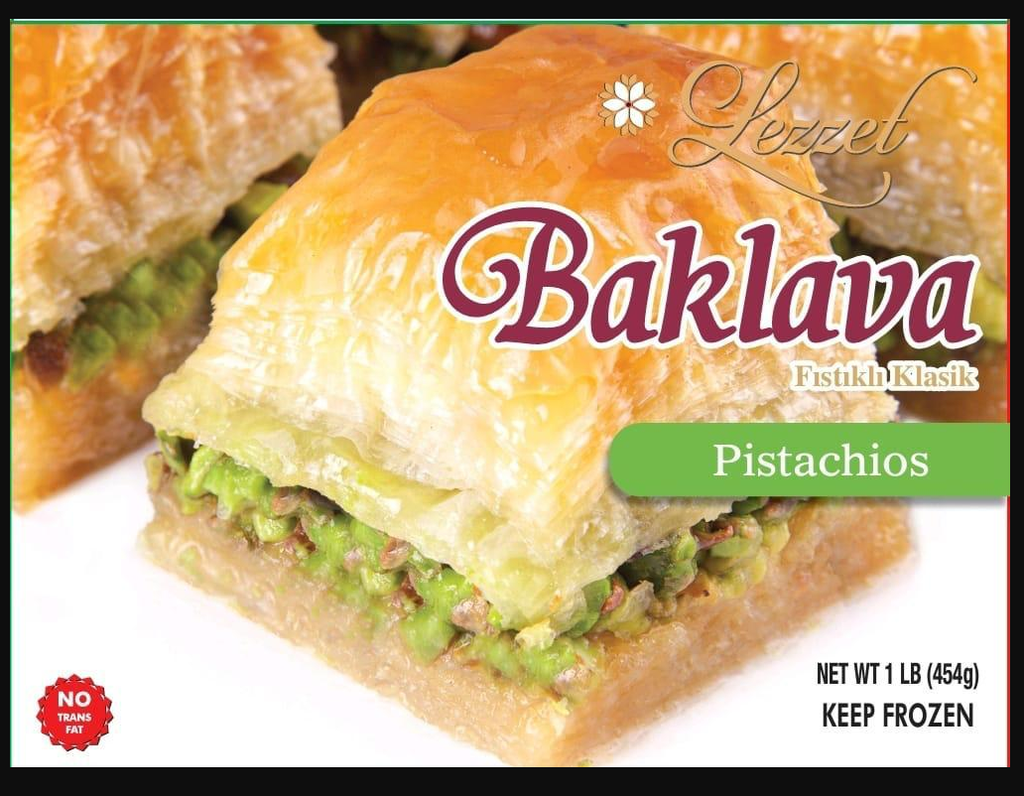 LEZZET PISTACHIO BAKLAVA 1LB X 12