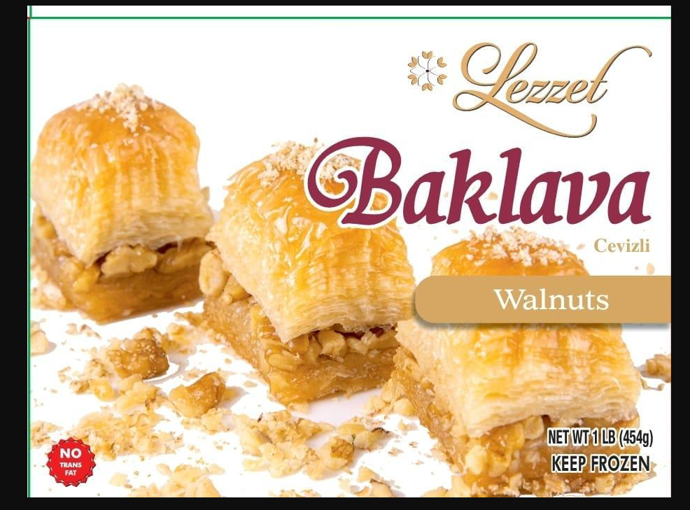 LEZZET WALNUT BAKLAVA 1LB X 12  (CEVIZLI)
