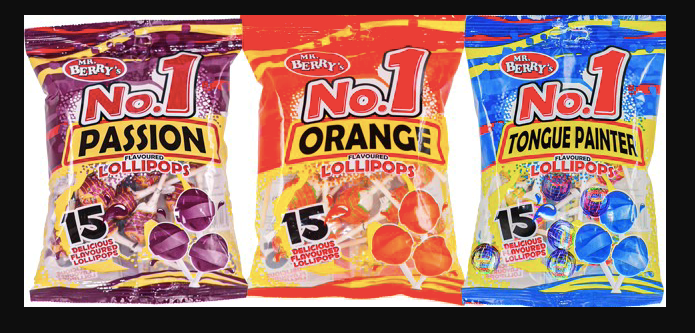 MR. BERRY NO.1 MIX MAX LOLLIPOPS S/MKT PACK 15PCS X 24
