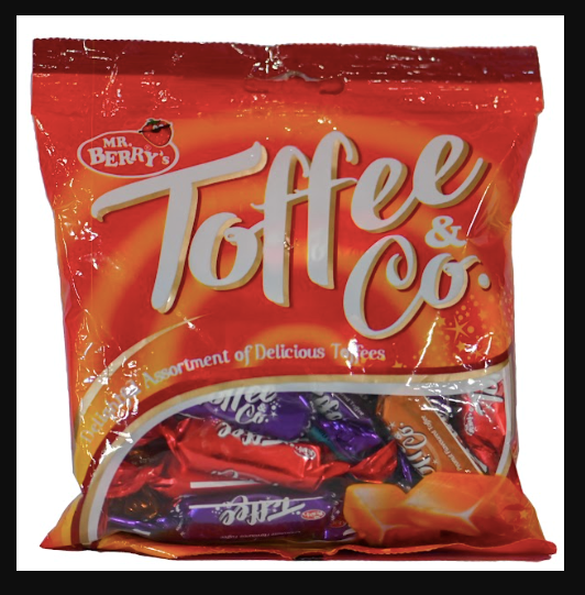 MR. BERRY TOFFEE & CO. ASSORTED TOFFEE S/MKT PACK 150G X 24
