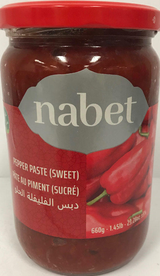 NABET CRUSHED PEPPERS PASTE NO SEEDS SWEET 650ML X 12