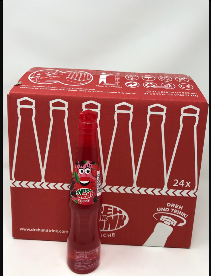 TWIST & DRINK CHERRY 200ML X 24