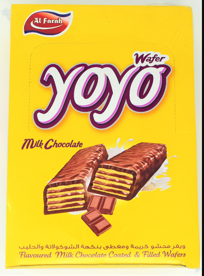 YOYO MILK CHOCOLATE 24 BOX X 12 PIC X 26G