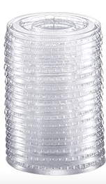 PKG CLEAR PORTION CUP LIDS FOR 2OZ X2500