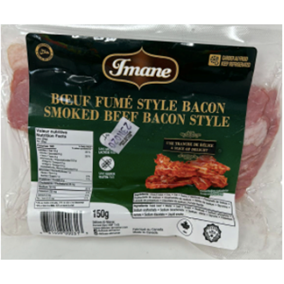 IMANE BEEF  BACON SLICED 150G X 12