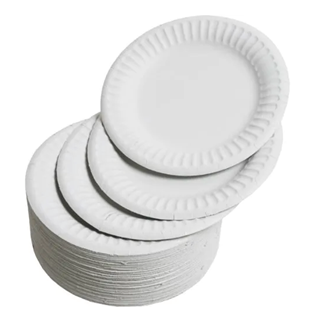 PKG-CH WHITE PAPER PLATE UNCOATED 9IN 12 X 100
