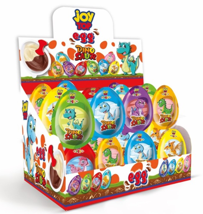 BONART 2087 JOYTOP EGG DINOSAUR WITH SURPRISE TOY 20G X 24 X 6