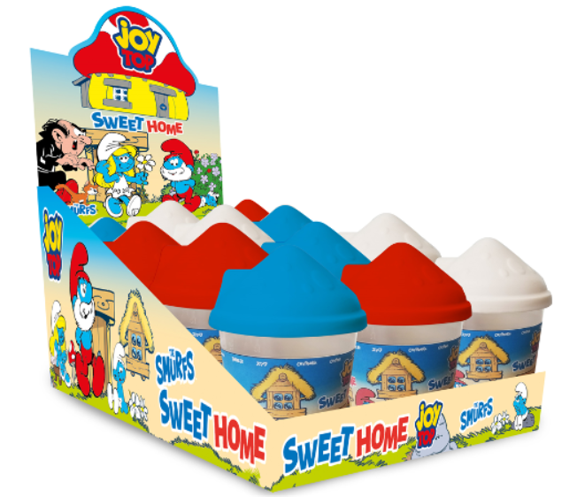 BONART 9234 JOYTOP SMURFS SWEET HOME LOLLIPOP WITH SURPRISE TOY 11G X 12 X 4