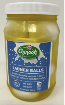 CHINOOK LABNEH BALL PLAIN 450G X 12