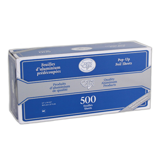 PKG ALUMINUM FOIL POP-UP SHEETS 8" X 10.75" X 500  X 6