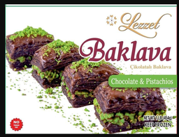 [000364] LEZZET PISTACHIOS BAKLAVA WITH CHOCOLATE 1LB X 12