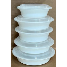 [000605] PKG ROUND WHITE MICROWAVE CONTAINER (SET) RC-16OZ X150