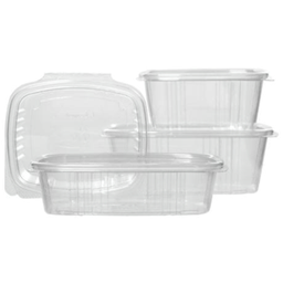 [000642] PKG PET CLEAR HINGED CONTAINERS 24OZ X200