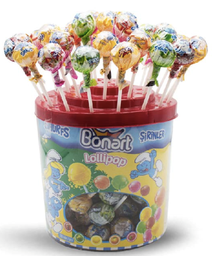 [001046] BONART 8892 SMURFS LOLLIPOP PVC 11G X 100 X 6