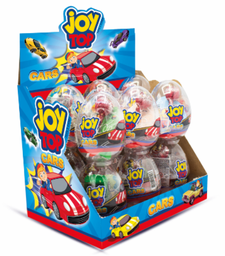 [001052] BONART 9190 JOYTOP CARS CRYSTAL EGG LOLLIPOP WITH SURPRISE TOY 11G X 12 X 6